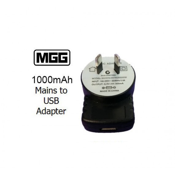 Mains to USB Adapter 1000mA (New Zealand) #385