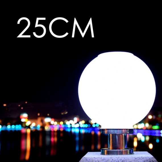 25cm Solar Ball Light with Post Mount #782