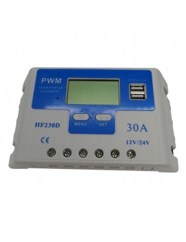 30A PWM Solar Controller 12V 24V with LCD Display #740