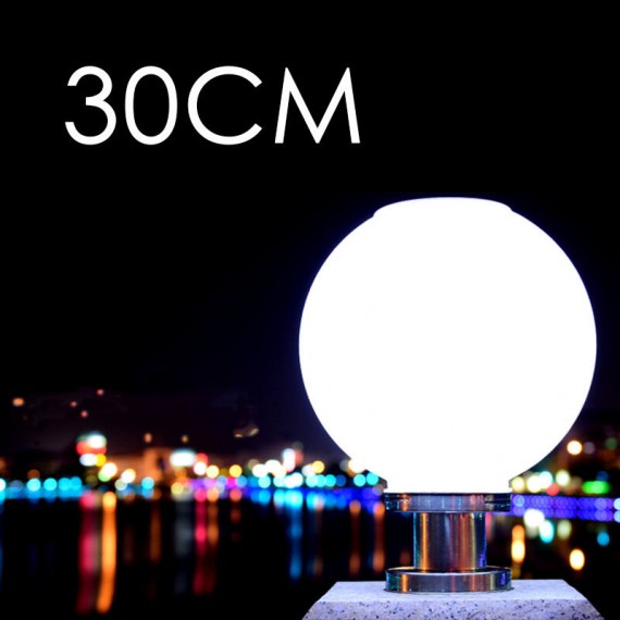 30cm Solar Ball Light with Post Mount #783