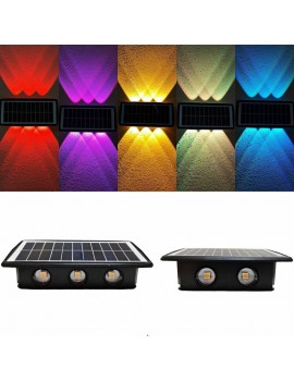 Up and Down multi-coloured solar wall light #973