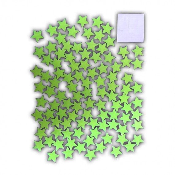 Glow in the dark Stars with Mounting Sticky Pad - 100 Pack #774