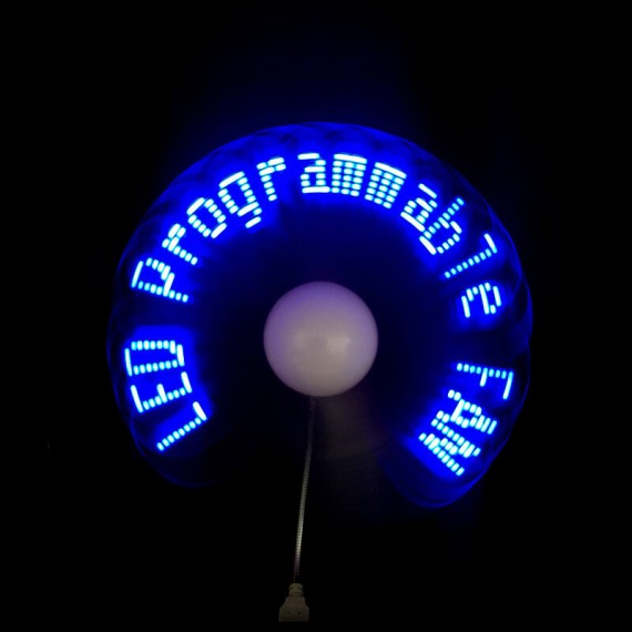 USB LED Programmable Hologram Message Fan #582