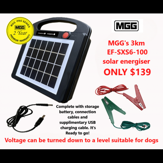 3Km solar electric fence energiser with variable output #966