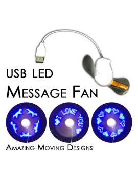 USB LED Hologram Message USB Fan