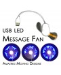 USB LED Hologram Message USB Fan
