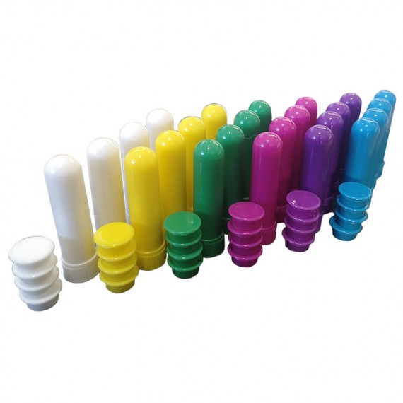 24 BPA-free Aromatherapy blank nasal inhaler sticks. 6 colours. 4 of each #771