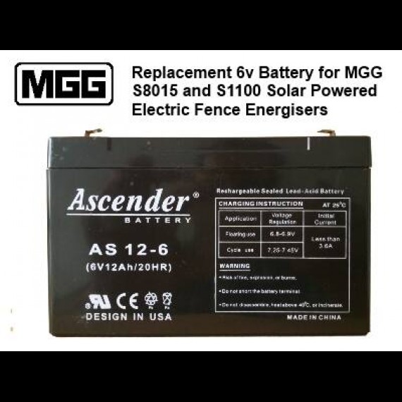 Battery for MGG S8015 and S1100 Solar Energisers #156